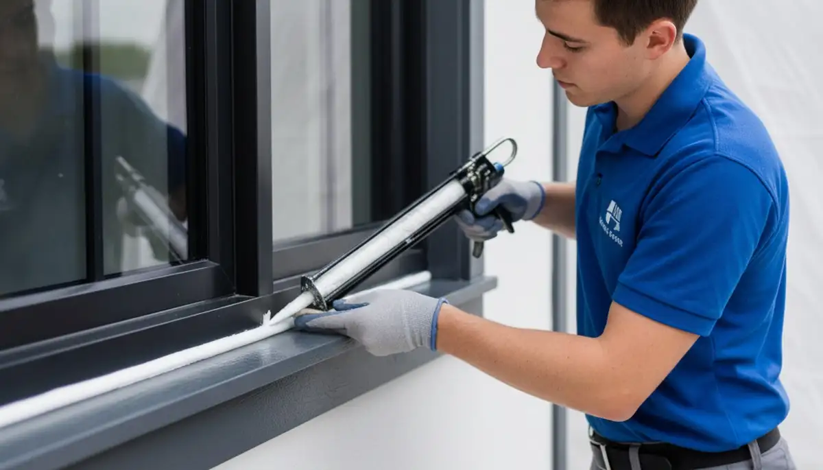 Professional caulking and sealing on Tucson, AZ home exterior by expert house painters
