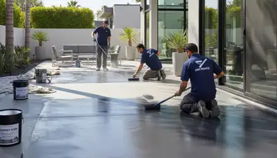 Professional concrete staining and floor coating in Tucson, AZ for patios, driveways, and garages