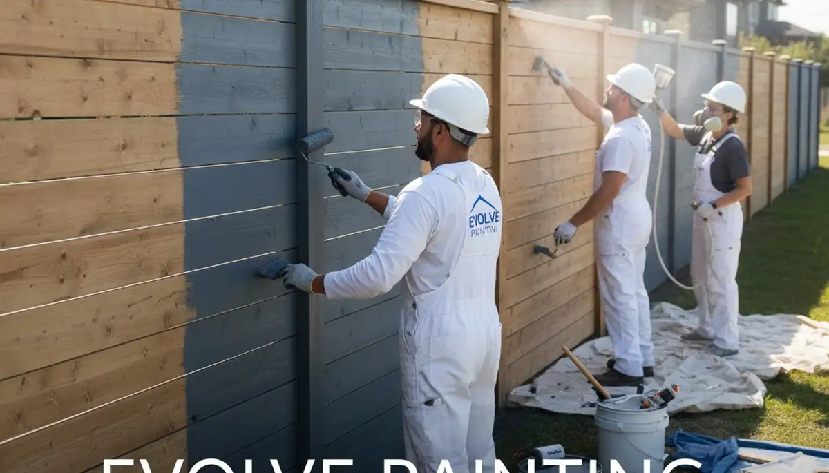 Professional fence painting in Tucson AZ protecting wood and metal fences from sun and desert weather
