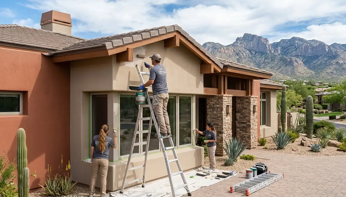 Professional house painters in Tucson AZ providing expert residential exterior painting services