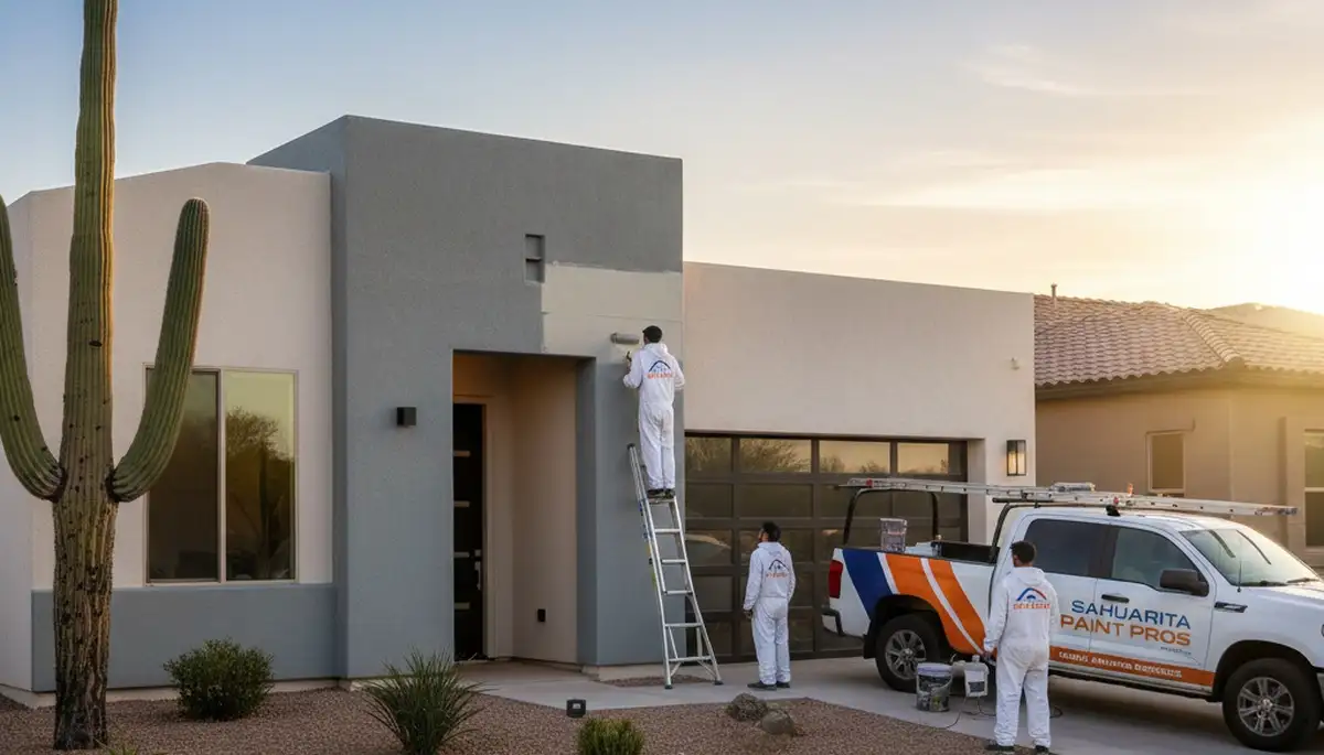Professional house painters in Tucson AZ providing expert residential exterior painting services