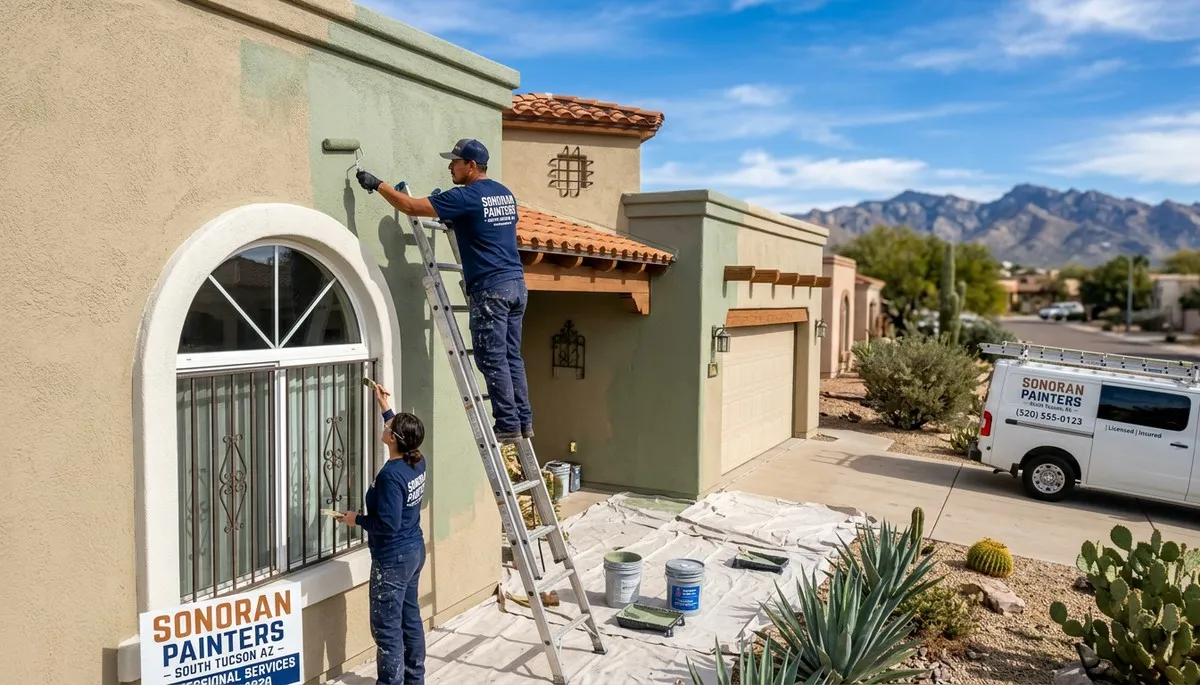 Professional house painters showcasing exterior home painting in Tucson, AZ