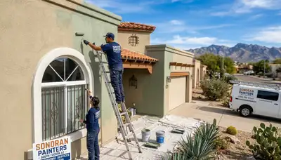 Professional house painters showcasing exterior home painting in Tucson, AZ