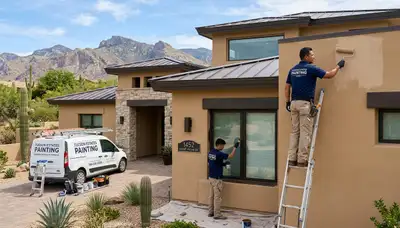 Professional house painters providing residential exterior painting in Tucson AZ