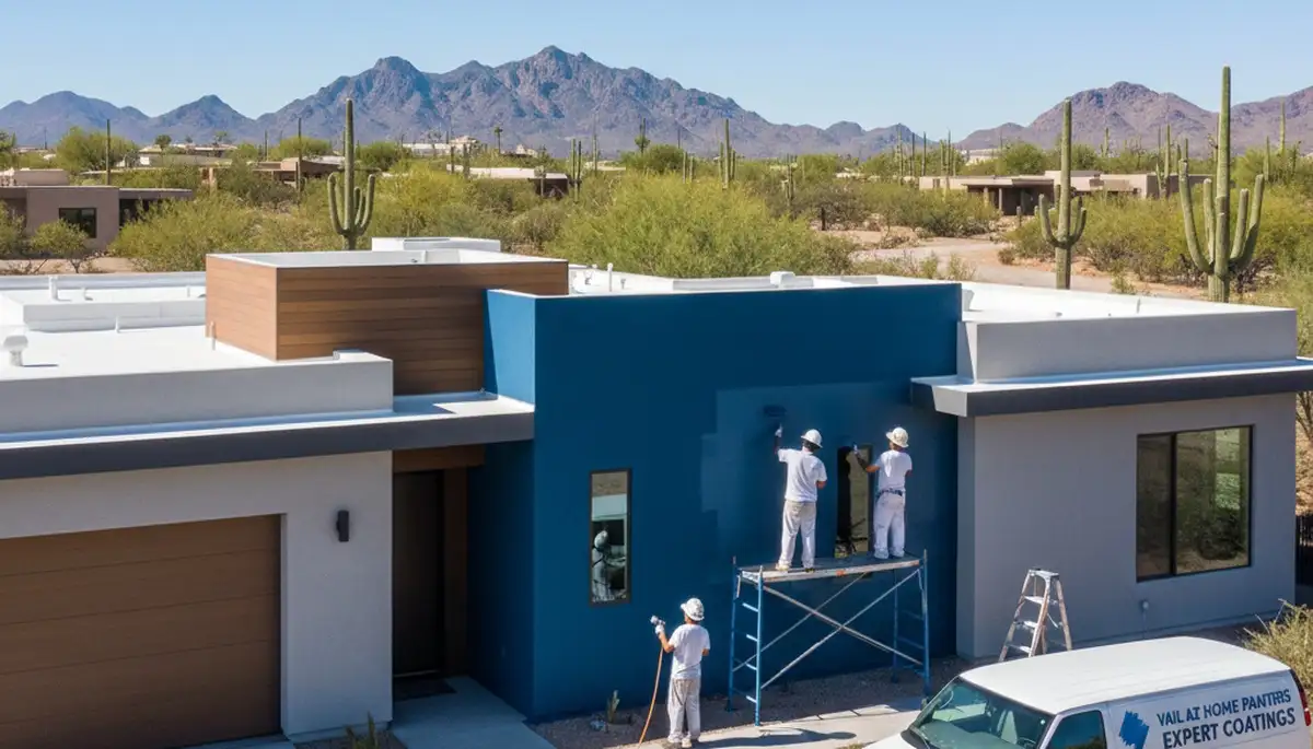 Professional house painters in Tucson AZ providing expert exterior home painting services