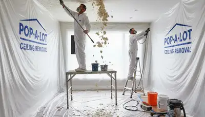 Professional popcorn ceiling removal by house painters in Tucson, AZ modernizing desert home interiors