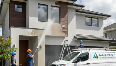 Professional pressure cleaning restoring sun-damaged home exterior in Tucson, AZ