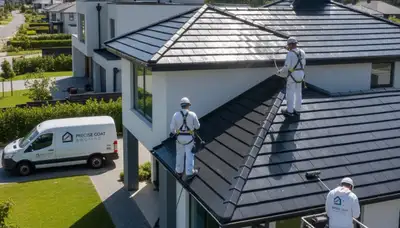 Professional roof painting service in Tucson, AZ with UV-resistant coating for sun and monsoon protection