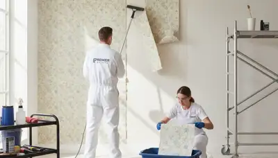 Professional wallpaper removal and wall prep by house painters in Tucson, AZ